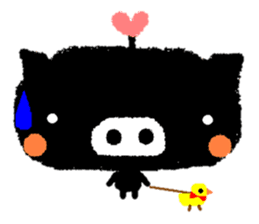 black BUTAPAN(Silence type) sticker #2259596