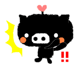 black BUTAPAN(Silence type) sticker #2259608