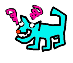 Blue dog sticker #2260296