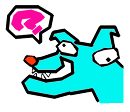 Blue dog sticker #2260298