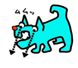 Blue dog sticker #2260300