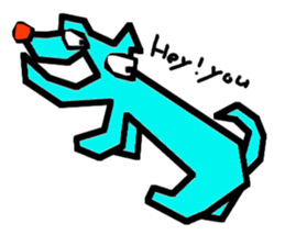 Blue dog sticker #2260302