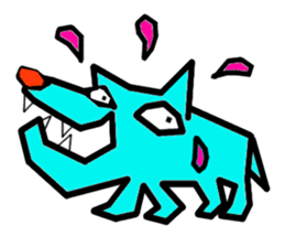 Blue dog sticker #2260306