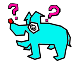 Blue dog sticker #2260308