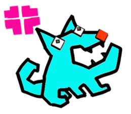 Blue dog sticker #2260315