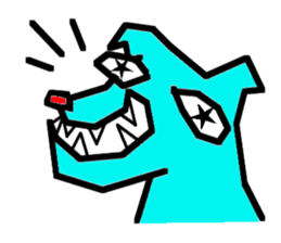 Blue dog sticker #2260324