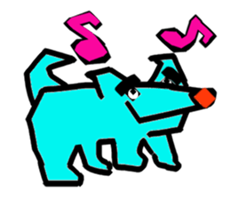 Blue dog sticker #2260325