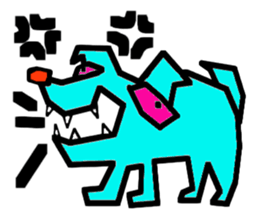 Blue dog sticker #2260326