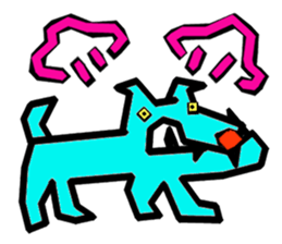 Blue dog sticker #2260330