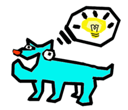 Blue dog sticker #2260334