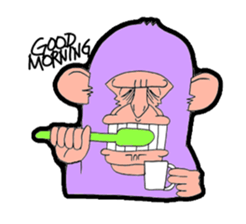 purple monkey sticker #2261296