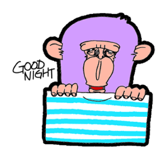 purple monkey sticker #2261297