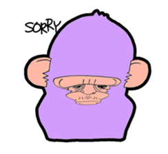purple monkey sticker #2261303