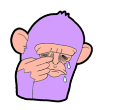 purple monkey sticker #2261304