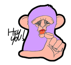 purple monkey sticker #2261306