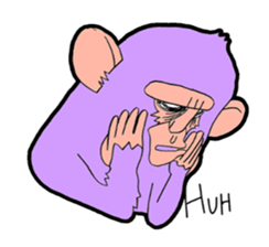 purple monkey sticker #2261308