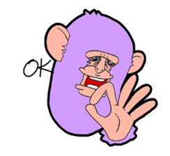 purple monkey sticker #2261309