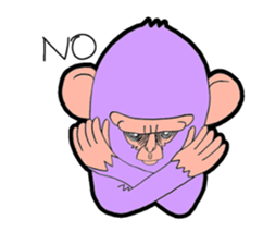 purple monkey sticker #2261311