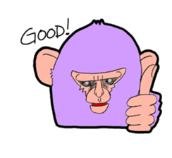 purple monkey sticker #2261312