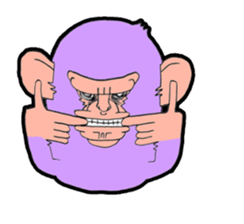 purple monkey sticker #2261313