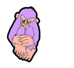 purple monkey sticker #2261314