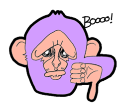 purple monkey sticker #2261316