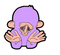 purple monkey sticker #2261318