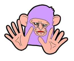 purple monkey sticker #2261319