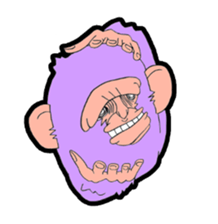 purple monkey sticker #2261320