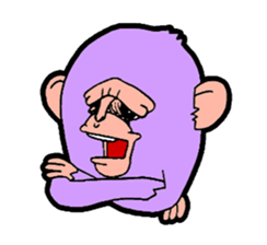 purple monkey sticker #2261321