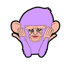 purple monkey sticker #2261322
