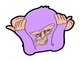 purple monkey sticker #2261323