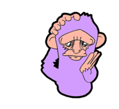 purple monkey sticker #2261326