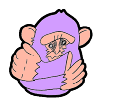 purple monkey sticker #2261327
