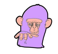 purple monkey sticker #2261328