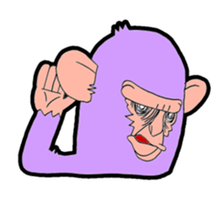 purple monkey sticker #2261329