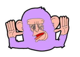 purple monkey sticker #2261330