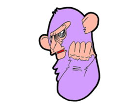 purple monkey sticker #2261331