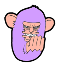 purple monkey sticker #2261332