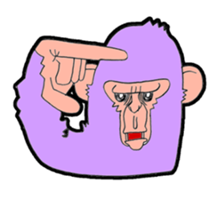 purple monkey sticker #2261333