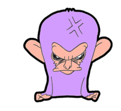 purple monkey sticker #2261334