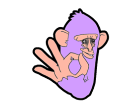 purple monkey sticker #2261335