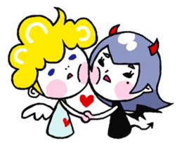 Mr.Angel and Lady Devil sticker #2261772