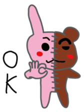 Half rabbit & Half bear by English sticker #2262553