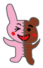 Half rabbit & Half bear by English sticker #2262557