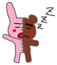 Half rabbit & Half bear by English sticker #2262559