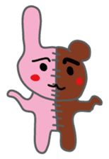 Half rabbit & Half bear by English sticker #2262561