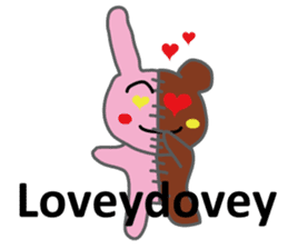 Half rabbit & Half bear by English sticker #2262566