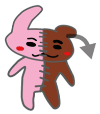 Half rabbit & Half bear by English sticker #2262567