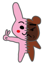 Half rabbit & Half bear by English sticker #2262571